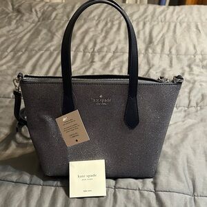 Kate Spade sparkly Gray Tote Bag with Structured Design